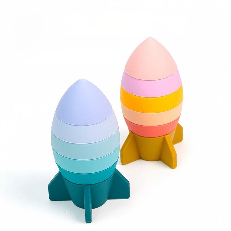 Silicone Rocket Stacking Toy — additional product view