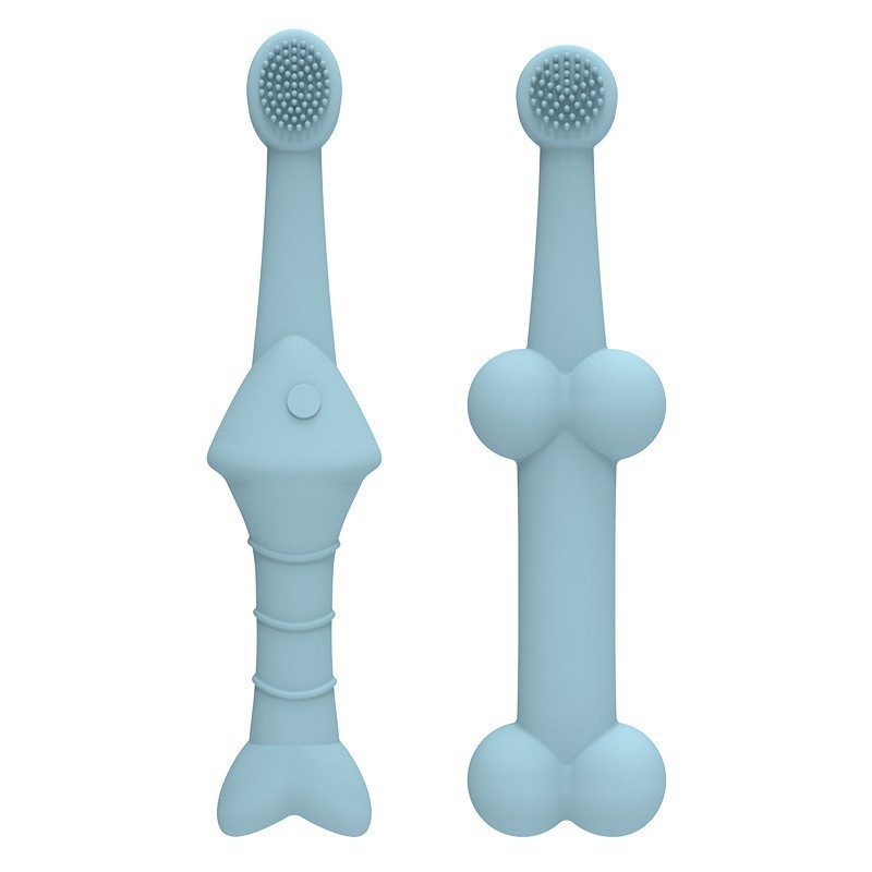 Silicone pet toothbrush chew toy, food‑grade dog oral care toy bulk wholesale OEM